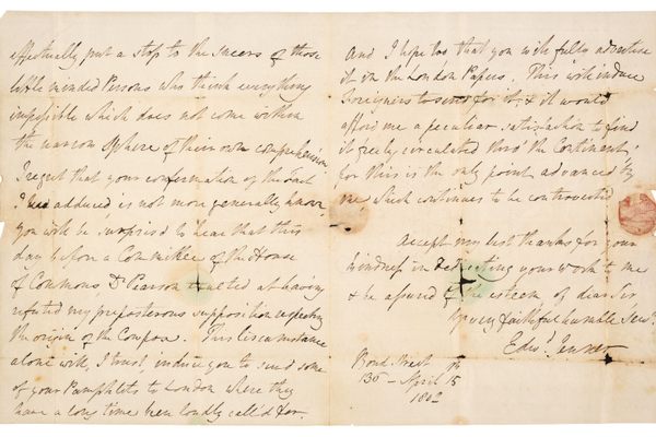 Edward Jenner's letter to John Glover Loy.