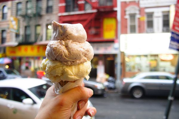 Ice cream cone from the Chinatown Ice Cream Factory.